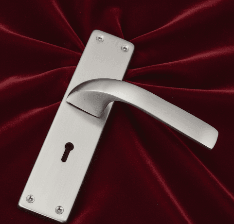 top view angle of trendsetter peice of classic stainless steel hardware