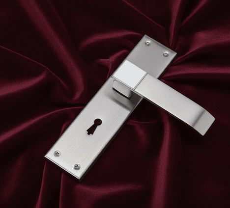 top view angle of classic stainless steel mortise lock by ambica tools hardware