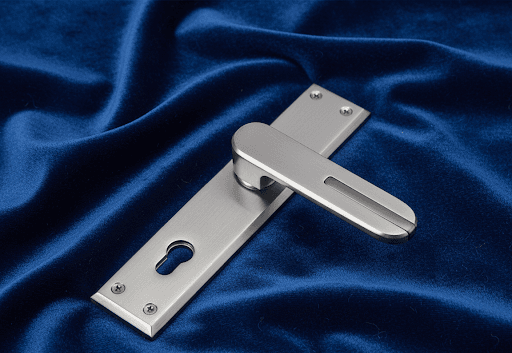 side view of classic stainless steel mortise lock by ambica tools hardware