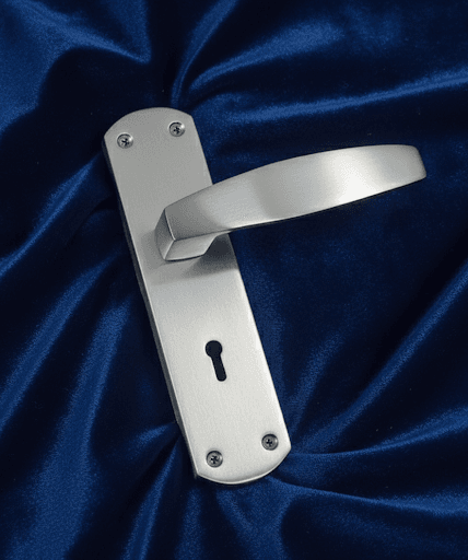 top view angle of classic stainless steel mortise lock by ambica tools hardware