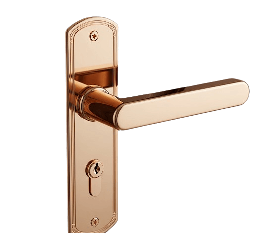 front view of rsoe gold mortise locks by ambica tools hardware